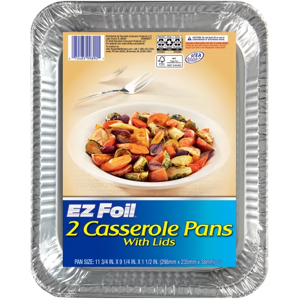 EZ Foil Casserole Pan, 12 x 9 inch, 2 Count