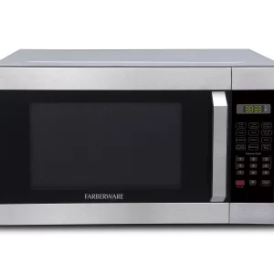 Farberware 1.6 Cu. ft. Microwave Oven, Brushed Stainless Steel, FMO16AHTBKC
