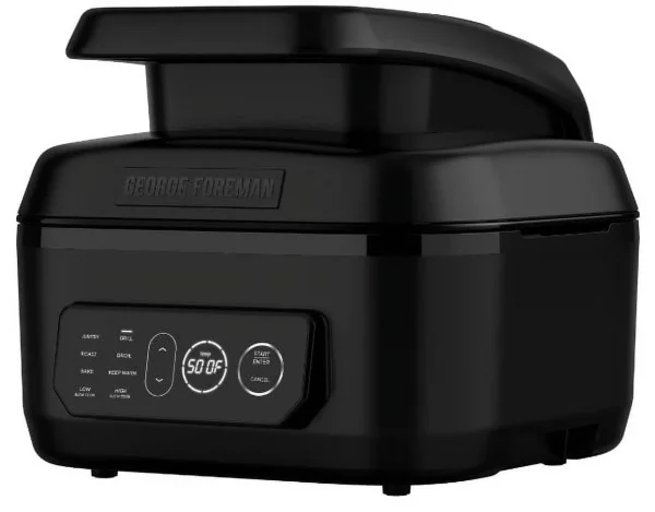 George Foreman Beyond Grill 7in1 Electric Indoor Grill and 6 Qt Air Fryer, Black, MCAFD800D