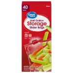 Great Value Half Gallon Slider Bags, 40 Count