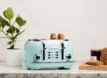 Haden Heritage 4-Slice Wide Slot Toaster, Turquoise - 75005