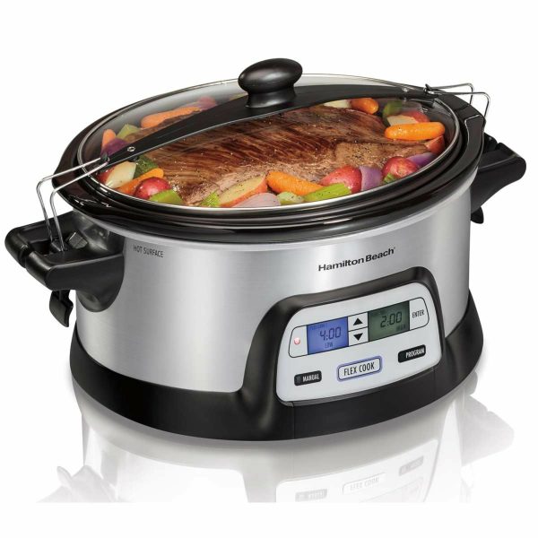 Hamilton Beach FlexCook 6 Qt Stay or Go Slow Cooker - Stainless Steel