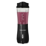 Hamilton Beach Personal Blender with Travel Lid for Smoothies and Shakes, Portable, Fits Most Car Cup Holders, Black, 51101
