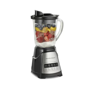 Hamilton Beach Power Elite Multi-Function Blender with Mess Free 40 oz. Glass Jar, 700 Watts, Black, 58148A