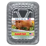 Handi-Foil Aluminum Foil Large Rectangular Rack Roaster Pan, 1 Count 16.625" x 11.875" x 2.625"