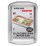 Handi-Foil Aluminum Super King Cake Pan with Lid, 13 x 9-inch 1 Count