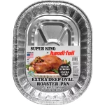 Handi-Foil Super King Aluminum Foil Extra Deep Oval Roaster Pan, 1 Count