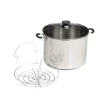 Kitchen Crop VKP Brands Canner, Holds 7 Quart Jars, 20 Quart Liquid Capacity, Silver