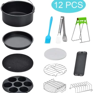 Lychee 12-Piece Air Fryer Accessory Set 3.8QT - 5.8QT