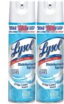 Lysol Disinfectant Spray, Sanitizing and Antibacterial Spray, For Disinfecting and Deodorizing, Crisp Linen, 19 Fl. Oz (Pack of 2)