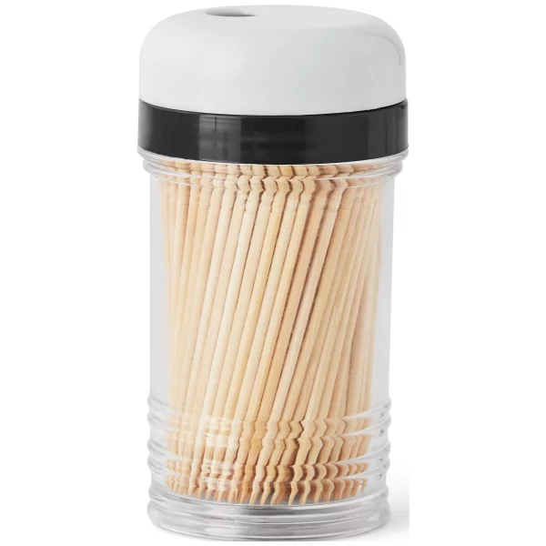 Mainstays 200-Piece Wooden Toothpicks Bundle with Clear Plastic Container