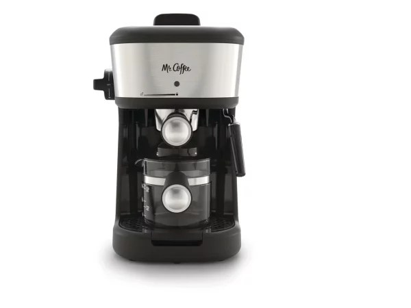Mr. Coffee® 4-Shot Steam Espresso, Cappuccino, and Latte Maker in Black
