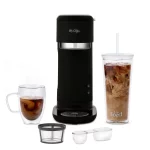 Mr. Coffee Single-Serve Iced and Hot Coffee Maker with Reusable Tumbler and Coffee Filter, Black