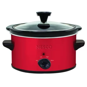 NESCO SC-150R Slow Cooker, 1.5 Quarts, Metallic Red