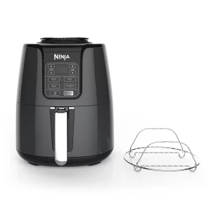 Ninja Air Fryer, 1550-Watt Programmable Base for Air Frying, Roasting, Reheating & Dehydrating with 4-Quart Ceramic Coated Basket