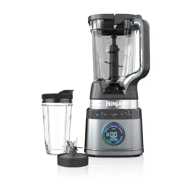 Ninja Detect Duo Power Blender + Single Serve with Blend Sense Technology, Platinum Silver, TB300