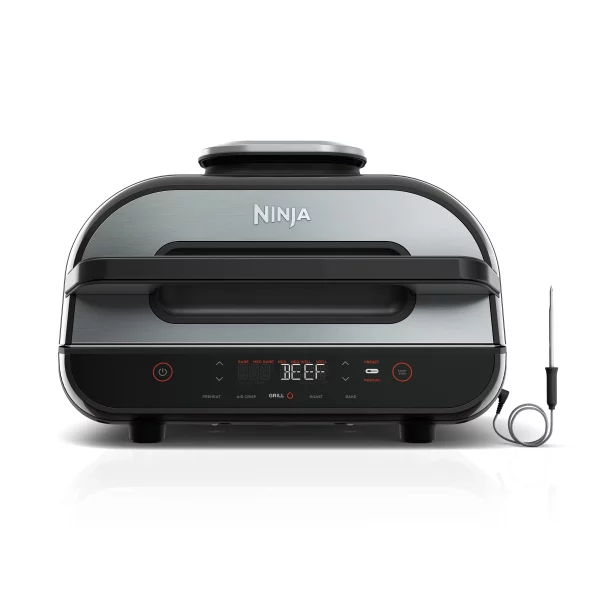 Ninja Foodi Smart XL 4-in-1 Indoor Grill with 4-Quart Air Fryer, Roast, Bake, and Smart Cook System, FG550