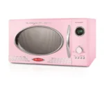 Nostalgia Retro 0.9 cu. ft. 800-Watt Countertop Microwave, Pink, New