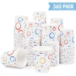 Paper Coffee Cups, Small Disposable Bathroom , Mouthwash, Espresso Cups, 3 oz, 360 Count