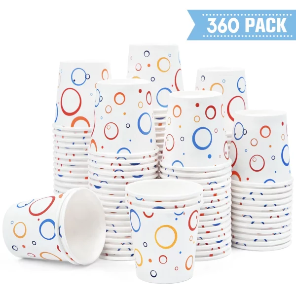 Paper Coffee Cups, Small Disposable Bathroom , Mouthwash, Espresso Cups, 3 oz, 360 Count