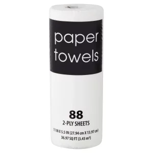 Paper Towels, 1 Roll, 88 Sheets, 2-Ply