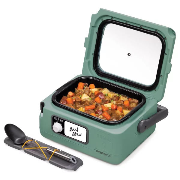 Presto 6-Quart Nomad® Traveling Slow Cooker, Green 06016