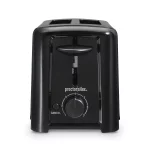 Proctor Silex 2 Slice Toaster, Auto Shut Off, Compact, Black, 22624