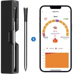 Smart Wireless Meat Thermometer - Bluetooth Digital Food Cooking Thermometer APP Control Kitchen Thermometer for Oven Grill BBQ Smoker