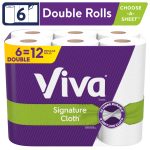 Viva Signature Cloth Paper Towels, 6 Double Rolls, 94 Sheets per Roll (564 Total)