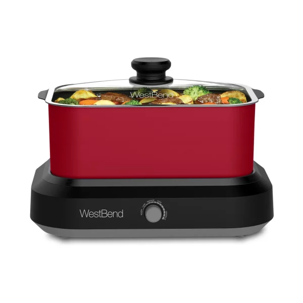 West Bend 5 QT. Versatility Cooker, Includes Bag and Lid, Red, 87905R