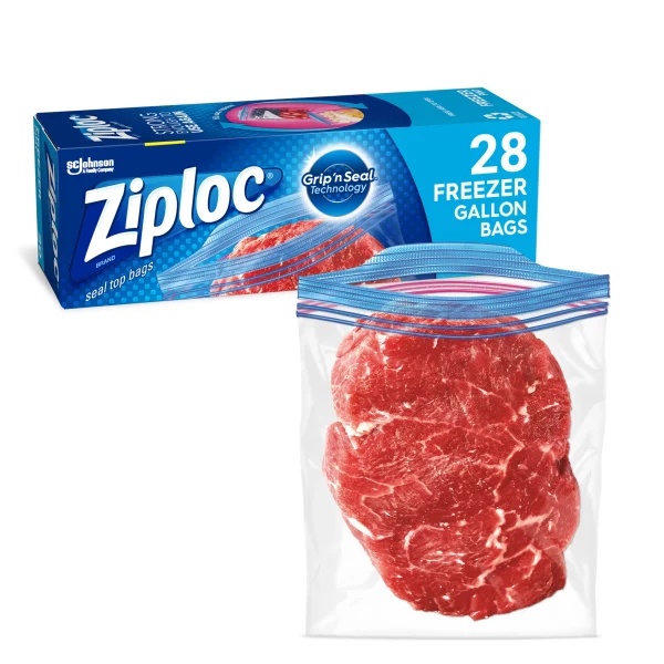 Ziploc® Brand Freezer Bags, Gallon, 28 Count