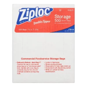 Ziploc Pinch & Seal Storage Bags, Quart, 500 Count