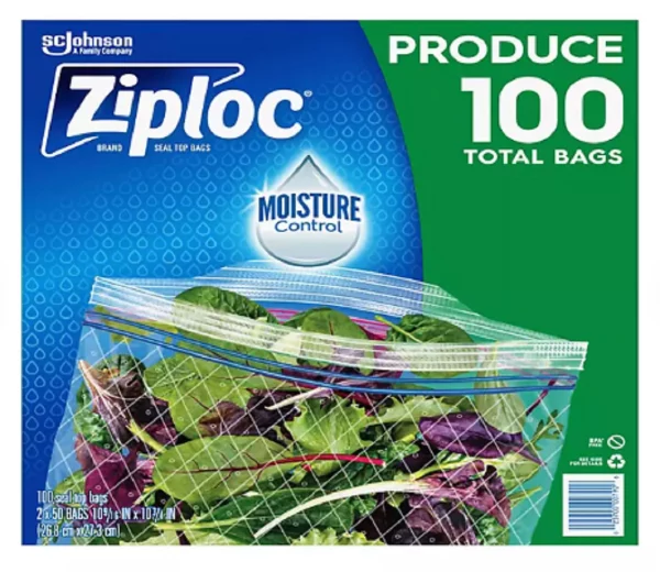 Ziploc Produce Bags w/ Seal Top (100 ct.)