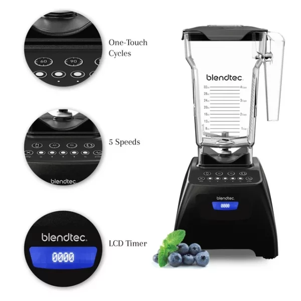 Blendtec Classic 575 Blender with Fourside Jar, Black