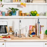 Beautiful 2-Speed Immersion Blender with Chopper & Measuring Cup, White Icing by Drew Barrymore