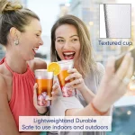 Casewin Plastic Glasses 530ml Stackable Set of 12, Dishwasher Safe Tumblers Cups Plastic Drinking Glasses, Water Juice Cocktail Glasses Camping Portable Cups Picnics BBQ’s Parties (Clear-12 Pack)