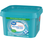 Great Value Pacs Dishwasher Detergent Pods, Clean and Fresh Scent, 45.5 Ounce, 96 Count