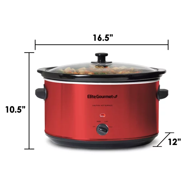 Elite Gourmet 8.5Qt. Stainless Steel Slow Cooker