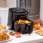 Nuwave Brio 6-Quart Air Fryer with Temperature Probe and Smart Cooking Programs for Even and Fast Cooking, Gourmet