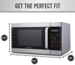 Farberware 1.6 Cu. ft. Microwave Oven, Brushed Stainless Steel, FMO16AHTBKC