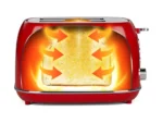 Keenstone Toaster, Retro 2 Slice Stainless Steel Toaster with Cancel, Defrost Fuction for Bread, Bagel, Wide Slots Revolution Toasters, Kitchen Appliances, Apartment Essentials Must Haves - Red
