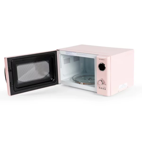 Nostalgia Retro 0.9 cu. ft. 800-Watt Countertop Microwave, Pink, New