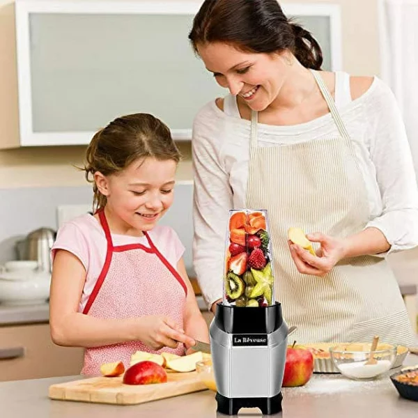 La Reveuse Personal Blender Making Shakes and Smoothies 1000 Watt-with 24 oz Free Portable Travel Bottle