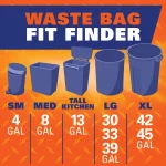 Hefty Strong Large Trash Bags, 30 Gallon, 40 Count