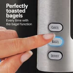 Hamilton Beach 4 Slice Toaster, Extra-Wide Slots, Defrost and Bagel Functions, Shade Selector, Toast Boost, Auto-Shutoff and Cancel Button, Black, 24633
