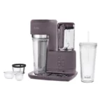 Mr. Coffee Single Serve Frappe, Iced, and Hot Coffee Maker and Blender, Single Serve Iced Coffee Maker with Reusable Tumblers and Coffee Filter, Lavender