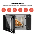 Chefman Microcrisp 1.1 cu. ft. Countertop Microwave Oven + Crisper, 1800 Watts, Black