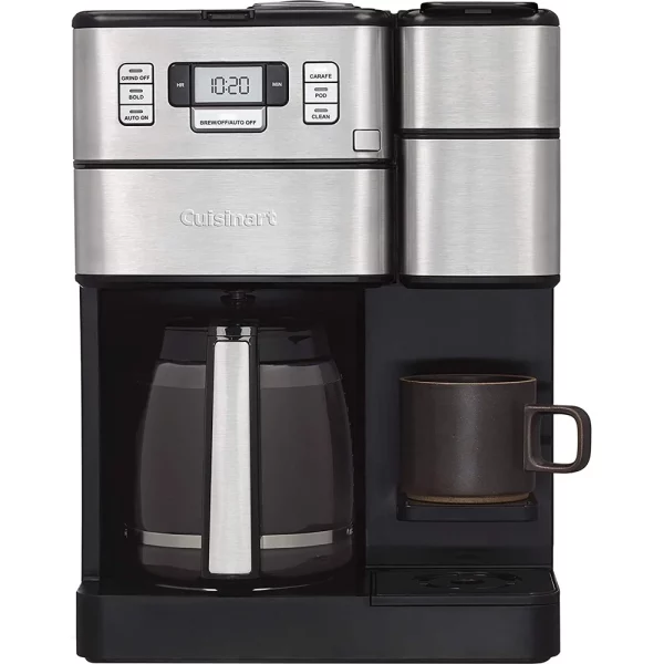 Cuisinart SS-GB1 Coffee Center Grind & Brew Plus Bundle with Single Serve Brew Cups of Coffee - Includes 3 K-Cups and Deco Essentials Coffee Condiment Caddy Organizer