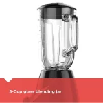 BLACK + DECKER 10-Speed Blender, 550 Watts, 50 Oz (6.25-cup) Glass Blending Jar, Black, BL2010BG