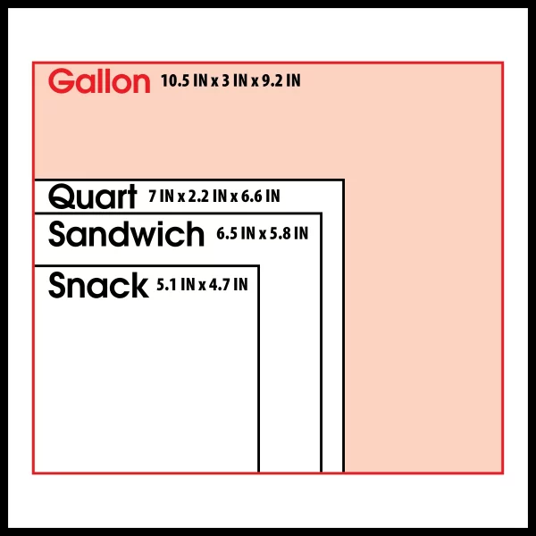 Great Value Half Gallon Slider Bags, 40 Count